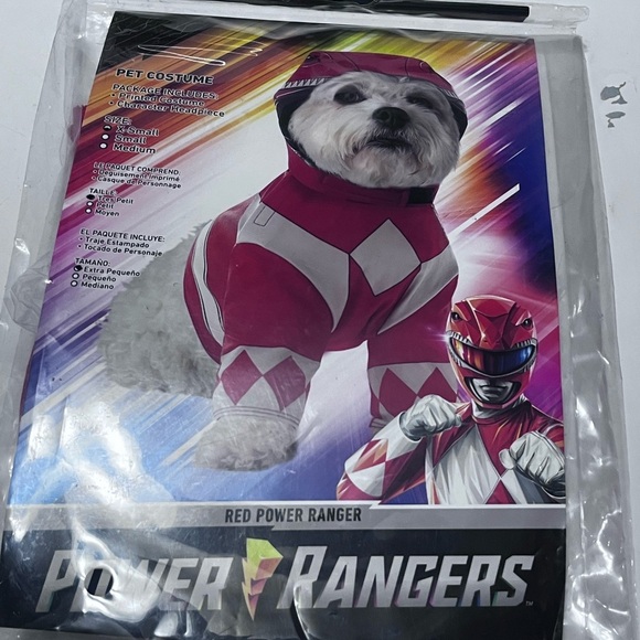 🎉Host Pick🎉California Costumes Power Rangers Red Ranger Costumes for Dogs XS - Picture 2 of 6